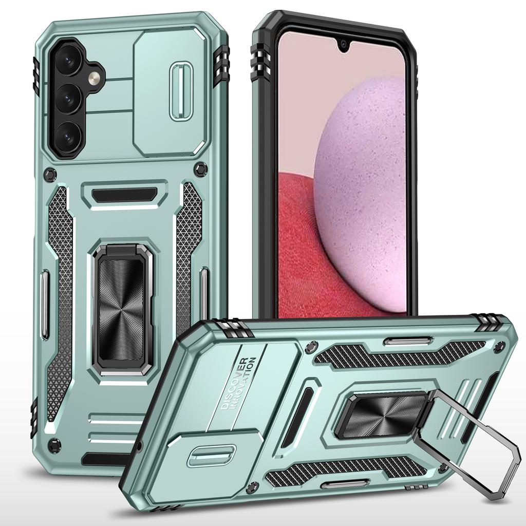 For Samsung Galaxy A14 4G/5G Armor Series Anti-drop Phone Case PC+TPU Mobile Phone Back Cover Kickstand