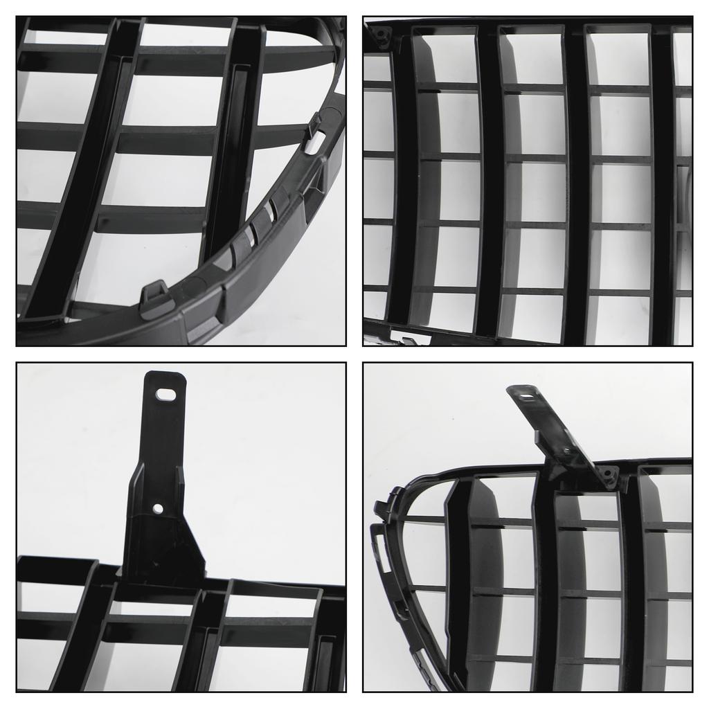GT Style Front Bumper Grille Grill Fit Benz GLC X253 C253 2015-2019