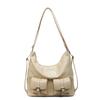 Multi Pocket Solid Color Handbag Single Shoulder Underarm Bag Backpack Fashion