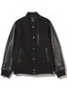 Beams Heart Stadium Chest Zip Size 42180080147 Men's Blouson, TRIPLE_BLACK, L,