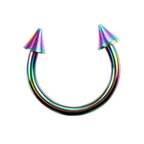 Stainless Steel Cone Spike Horseshoe Circular Septum Nose Ring Nipple Hoops Nose Septum Eyebrow Ear Piercing Body Jewelry