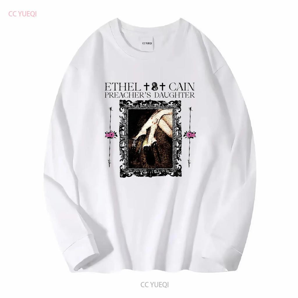 Ethel Cain Signer PreachersDaughter Tour T Shirt Great hot vintage Washed streetwear Comfortable fashion Versatile Breathable