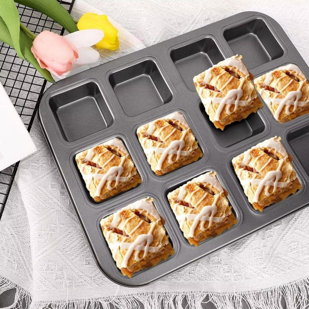 Square Shape Mini Loaf Pan 12 Cavity Muffin Baking Pan Muffin Cupcake Pan  Kitchen Gadgets
