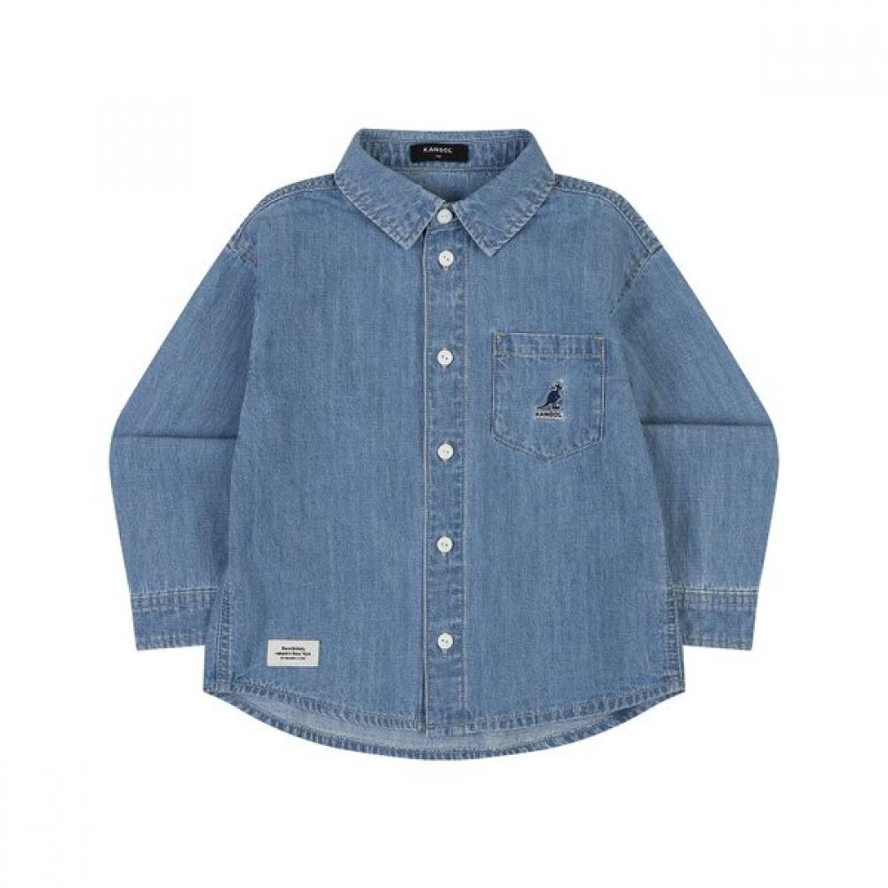 Kangol Kids Chambray Denim Shirt Blue Sa 0101 Blue/130