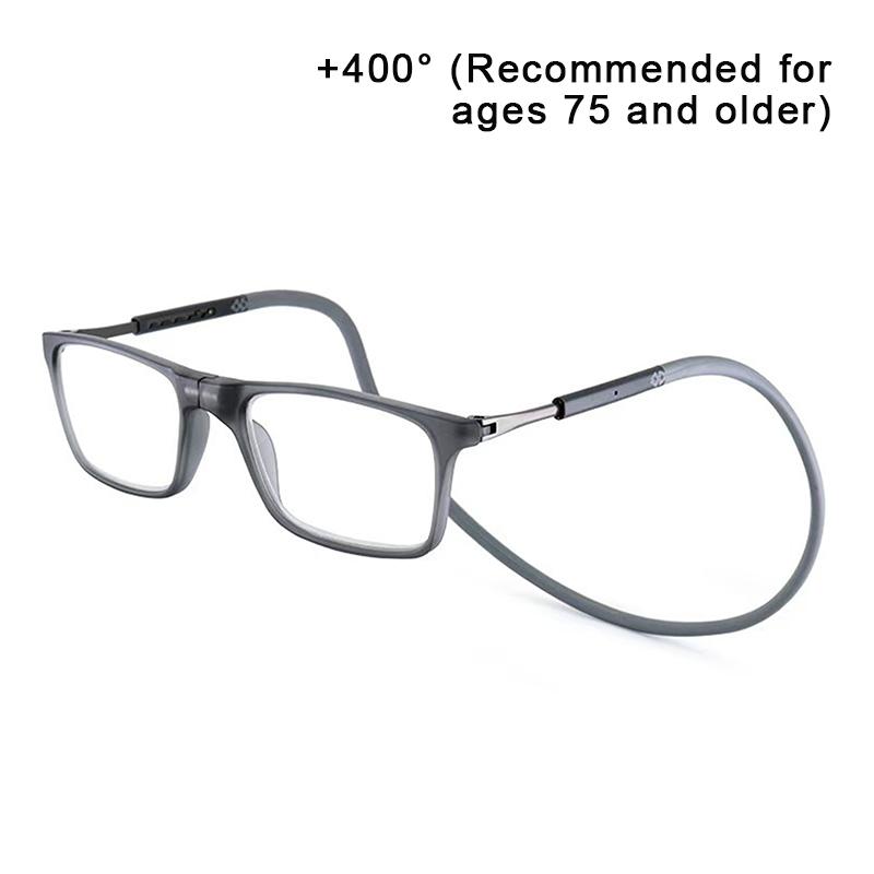 New Folding Neck Hanging Presbyopia Glasses Hd Resin Fashion Magic Magnet Presbyopia Glasses Presbyopic Eyeglasses
