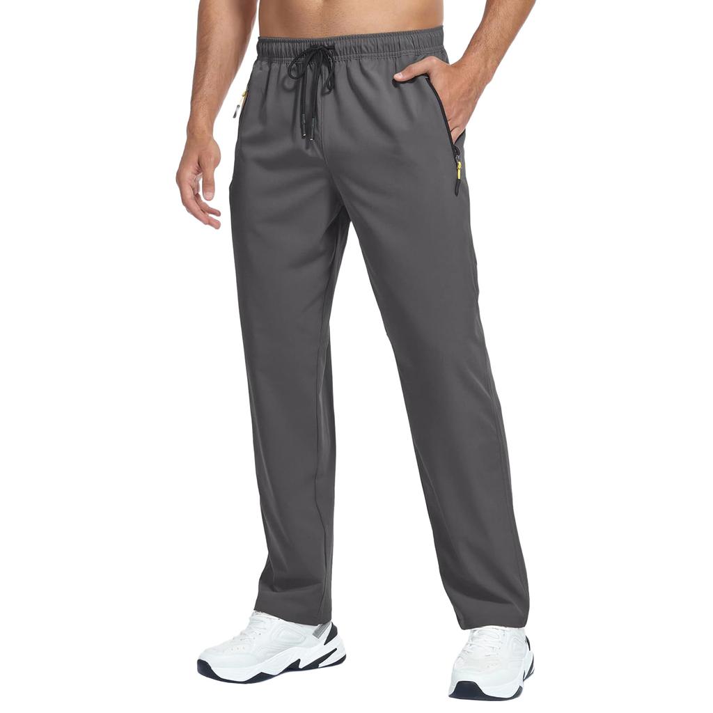 Men's Lightweight Jogger Pants with Adjustable Waistband and Zipper Pockets Suitable for Father Day Gifts My Orders Casual Sportswear Outdoor Use