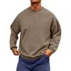 Men's Neck Long Sleeve Loose Fit Sweatshirt for Casual Daily Wear