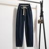 Nowe Vintage Oversize Moda Damskie Wysoki Stan Elastyczne Gładkie Jeansowe Haremki Spodnie Podstawowe Plus Size