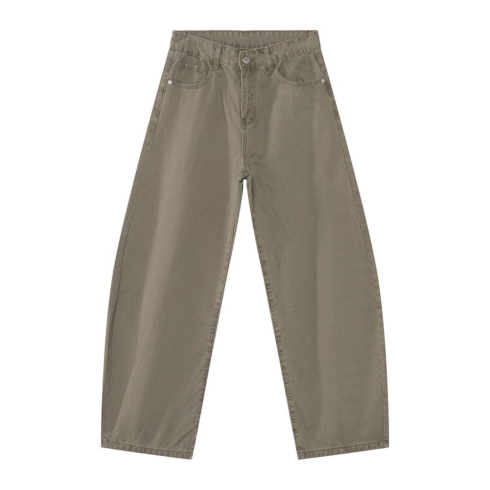 | American Retro Loose Scimitar Wide-leg Trousers Casual Versatile Jeans for Men and Women