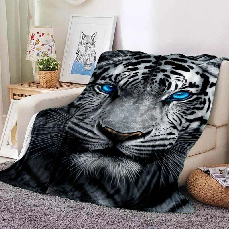 Beast Animal Tiger, Sabretooth Cartoon Soft Plush Blanket,Flannel Blanket Throw Blanket for Living Room Bedroom Bed Sofa Picnic
