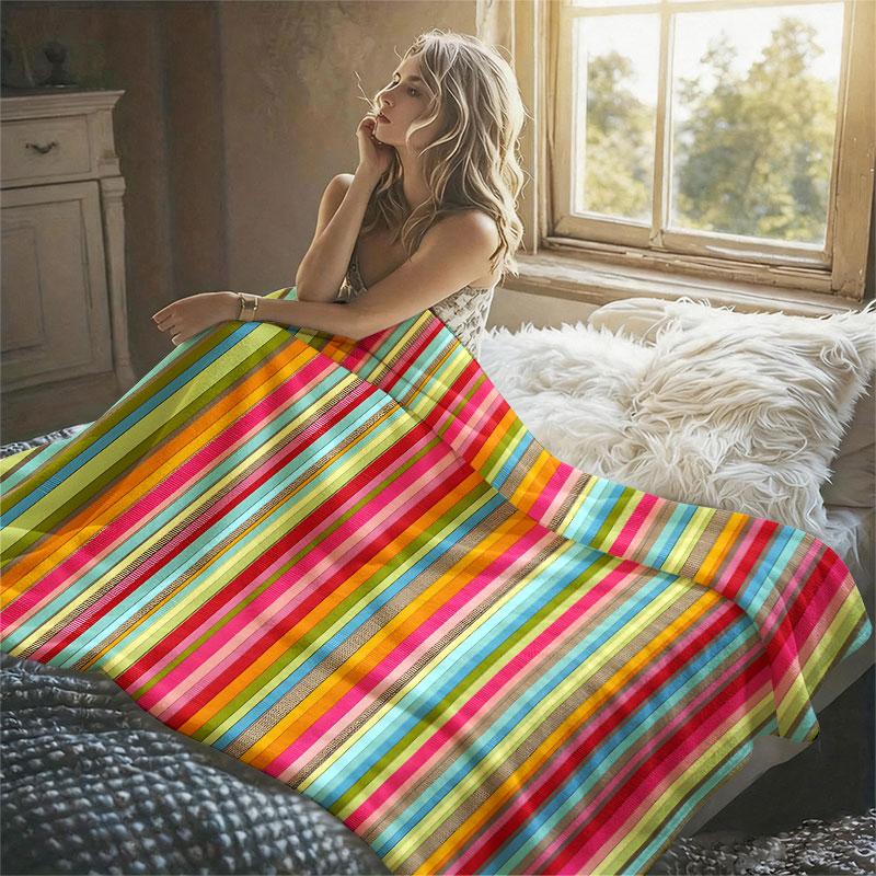 Striped Sea Turtle Flannel Blanket Warm Soft Halloween Christmas Decorative Couch Warm Cozy All-Season Gift