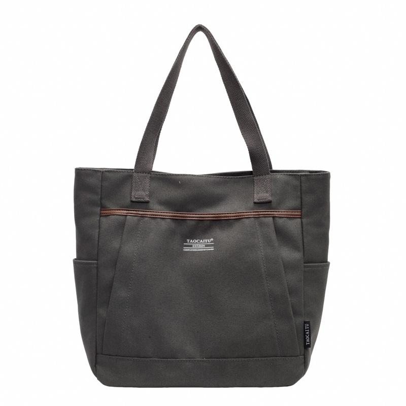 New Commuter Canvas Bag Women's Korean Ins Large-capacity Portable Tote Bag Literature and Art Student Shoulder Bag