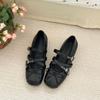Silver Inner Height Increase Mary Jane Shoes Bow Flat Bottom New 6Cm French Single Shoes Women'S Summer Ballet Large Size Women'S Shoes