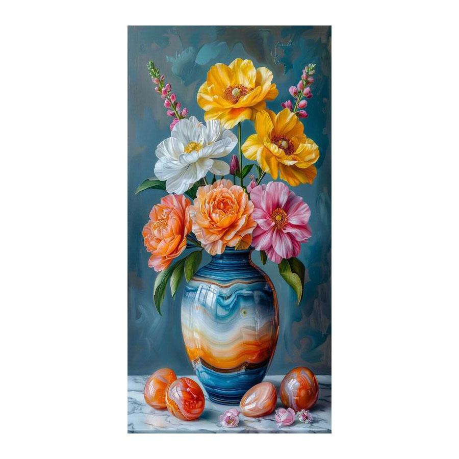

Large Size Diamond Painting New Collection Still Life Flower Vase Diy Full Square Round Drill Rhinestone Embroidery Mosaic Cross Stitch Kits Square drill 30x60cm