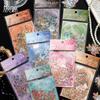 MòMò Ice Crystal 3D Laser Gold Feather Stickers for Journals - Borderless, 8 Styles