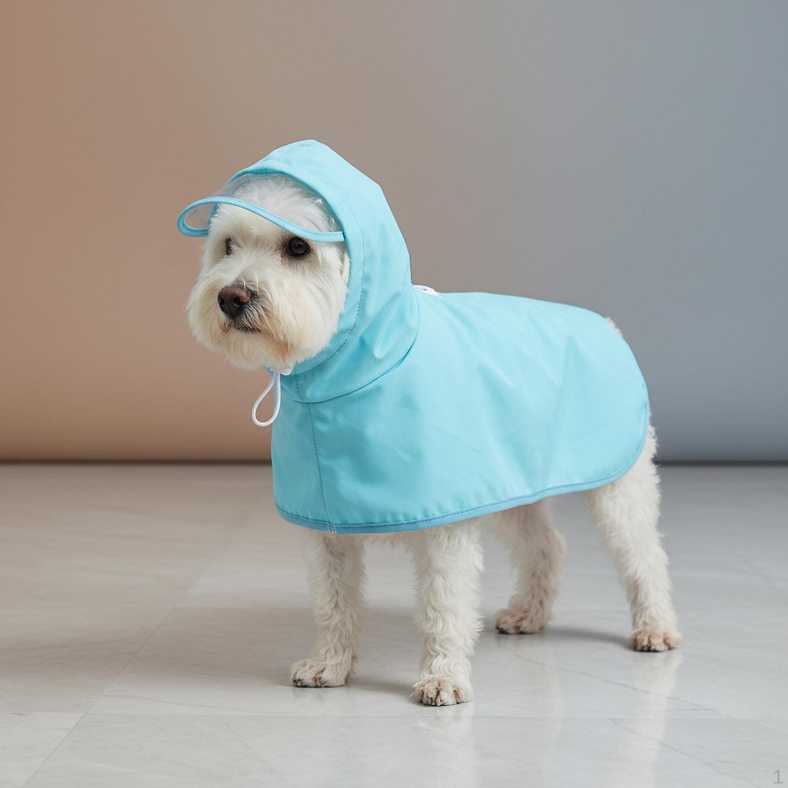 

Breathable Adjustable Hooded Raincoat, Waterproof Jacket for Puppy Medium Dogs L