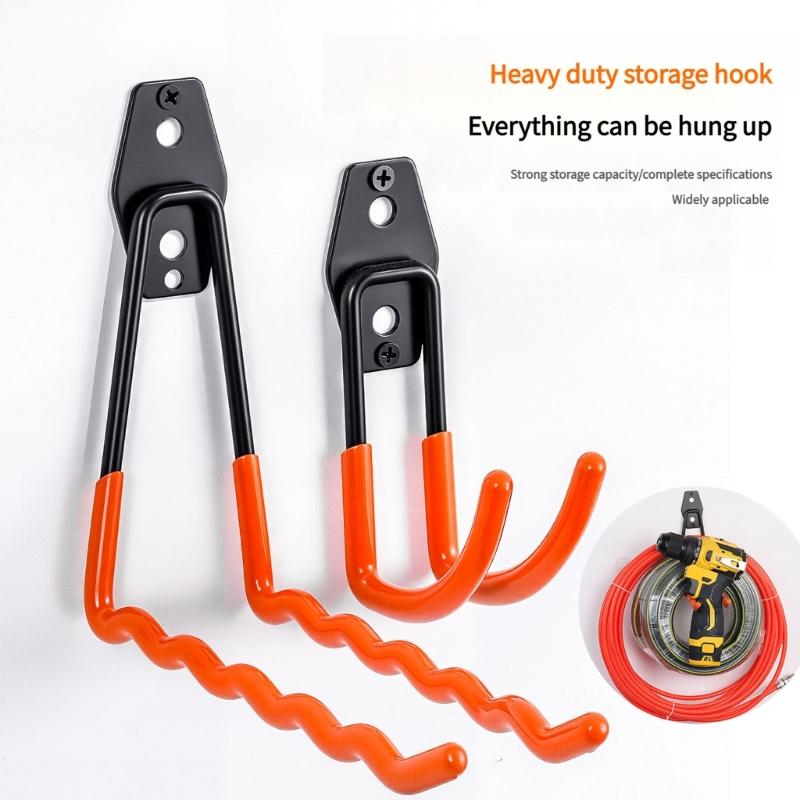 Wytrzymały metalowy haczyk ścienny do długotrwałego użytku, trzyma przedmioty, narzędzia, do przechowywania w łazience, łatwy montaż, solidne żelazo, buduje