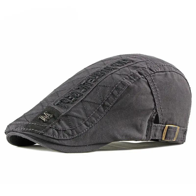 Spring and Summer Cotton Embroidery Newsboy Caps Flat Cap Men and Women Painter Beret Hats 112