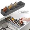 Upgraded plastic storage tray, adjustable cutlery organizer,cutlery drawer organizer with compartment slots/Cutlery Organizer