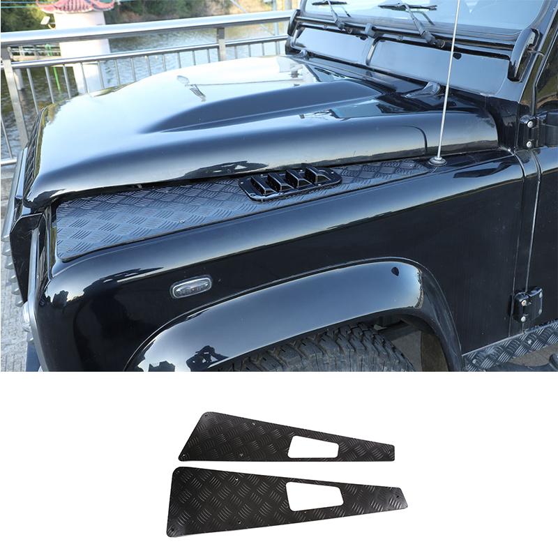 For Land Rover Defender 90 110 130 2004-19 Aluminum Alloy Car Rear Trunk Side Window Glass Frame Cover Trim Sticker Accessories