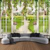 3D Landscape Tapestry, European Balcony, Aesthetic Home Art Decoration, Wall Hanging, Bedroom Living Room Background Poster