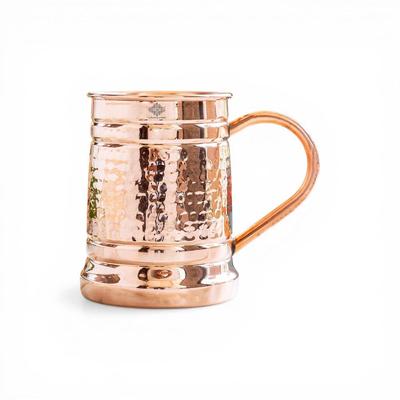 Hammered Pure Copper Big Moscow Mule Mug Cup, Drinkware & Barware, Hotel Restaurant, 600 ML