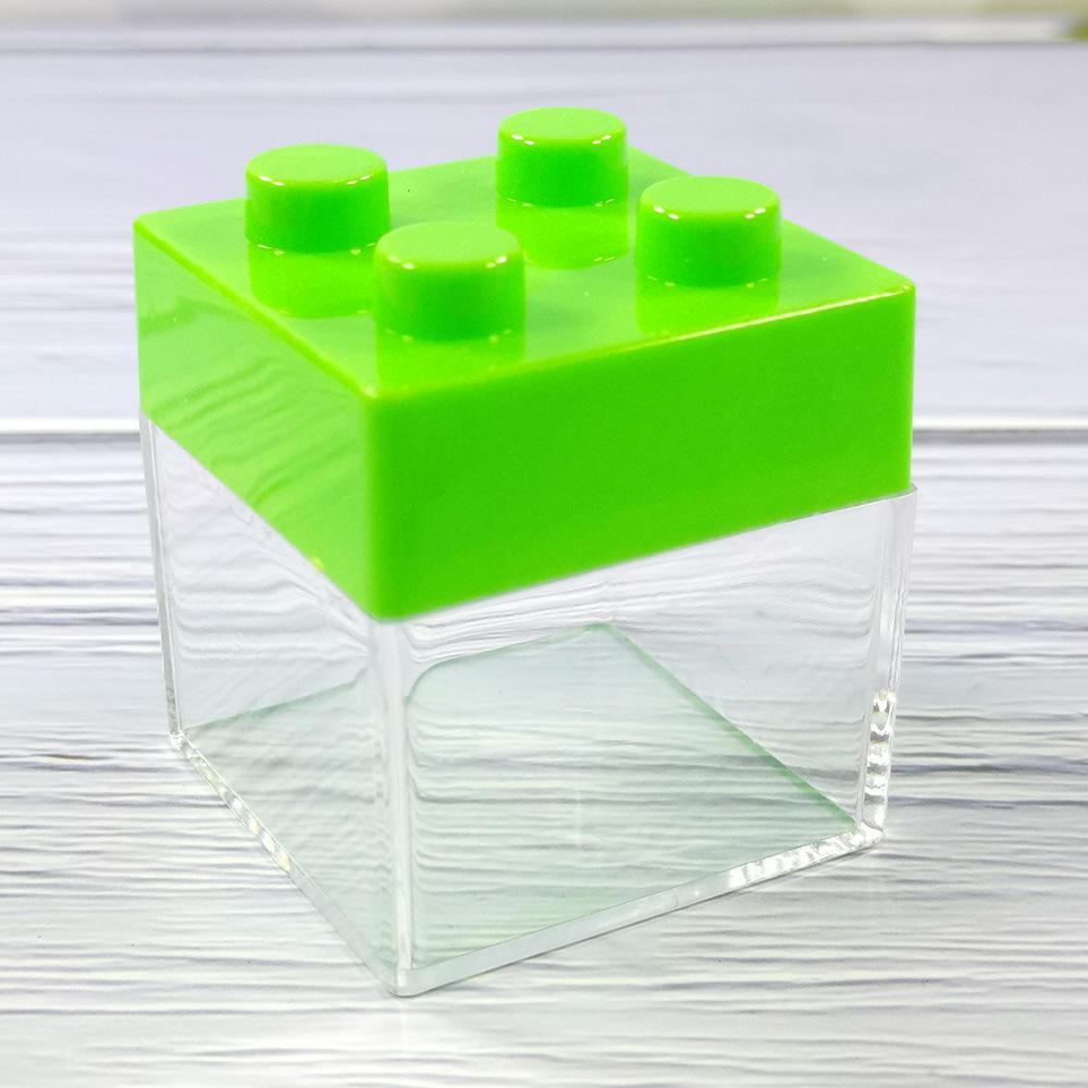 12/24pcs Personalized Cute Transparent Building Blocks Plastic Storage Box Wedding Candy Box Party Birthday Candy Box