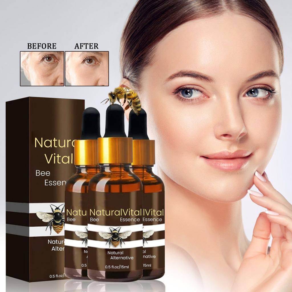 Bee Facial Wrinkle Serum Firming Serum Reduces Fine Lines Of Nasolabial,15ML (2PC)
