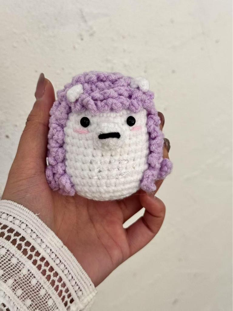 Handcrafted Wool Penguin Emoji Crochet Toy