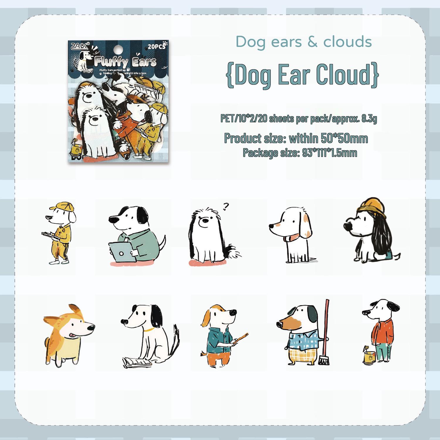 ZABC Cute Cartoon Animal City PET Sticker Pack - 20 Fun Sheets