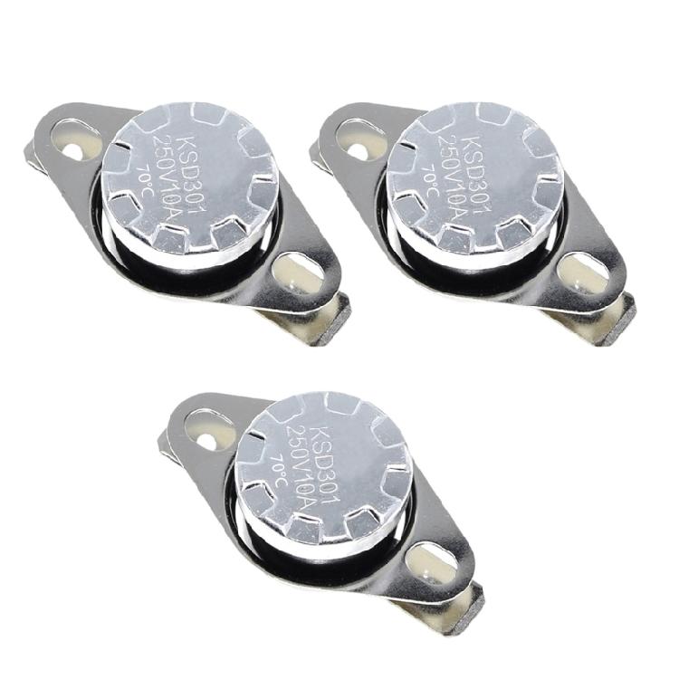 3 шт. 40/70/85/125℃ KSD301 250V 10A Нормально замкнутый Нормально разомкнутый Переключатель температуры Терморегулятор Ремонтная деталь