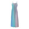 Women's Ladies Plus Size Loose Stripe Sleeveless V-Collar Long Dress Maxi Dress