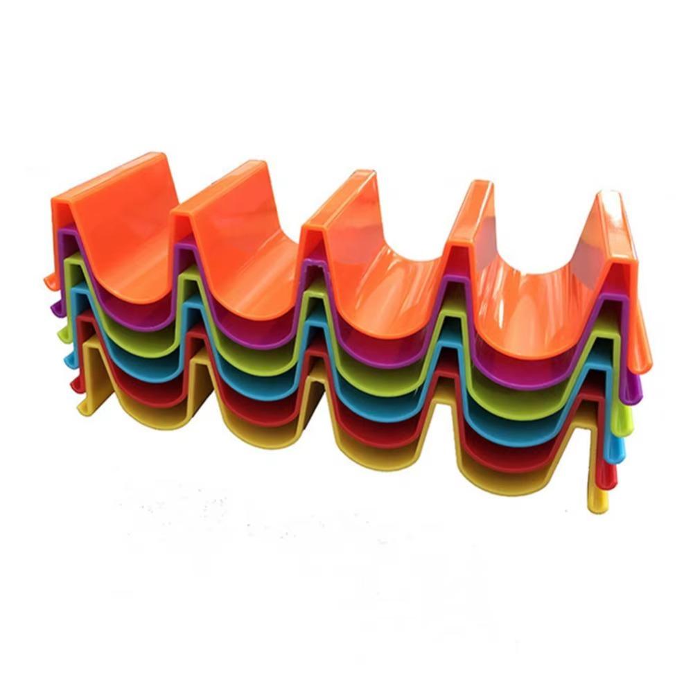 

6Pcs 6-Color Taco Holder Stand BPA-Free Tortilla Rack Mexican Food Display Holders Restaurant 6Pcs