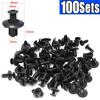 8mm Rivetti in Plastica Elementi di Fissaggio Vite Paraurti Auto Parafango Rivetto Nero Clip di Fissaggio Auto per Toyota Focus Kia Nissan Yamaha