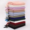 New Chiffon Hijab Veil Scarf Hand-Sewn Glass Tube Bow Long Scarf Gauze Horse Muslim Women Hijab Islam Turban Headscarves Ladies