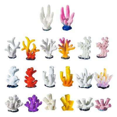 10pack Aquariums Artificial Corals Ornaments Colorful Corals Reef Decorations Polyresin Corals Accessories