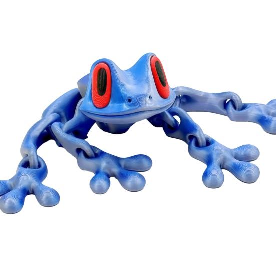 

3D Printed Frog Refrigerator Magnet Movable Joints Frog Fidget Toy Articulated Animal Model Figurine Fridge Magnetic Frog Decoration Small