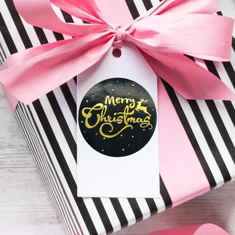 500Pcs/Roll 1 Inch Christmas Theme Seal Labels Stickers for DIY Gift Baking Package Envelope Decoration.