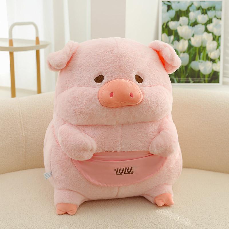 

Очаровательная розовая плюшевая игрушка-свинка Лулу, мягкая, приятная на ощупь, подушка-компаньон для сна 30cm