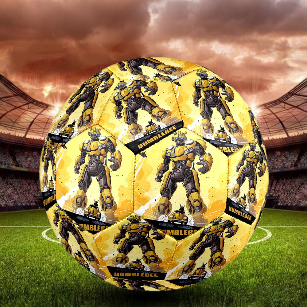 robot Print Size 5 Soccer Ball, Standard Match Football for Sports Game and Team Practice, Ideal Gift for Soccer Fans
