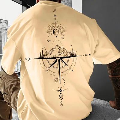 Nueva Camiseta de Moda de Verano para Hombre Camiseta para Hombre con Estampado de Cordillera Personalidad Top