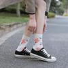 Women's Mid-Calf Socks - Summer Bestseller: Breathable, Sweet, Trendy Japanese Style with Small Flower Design.
