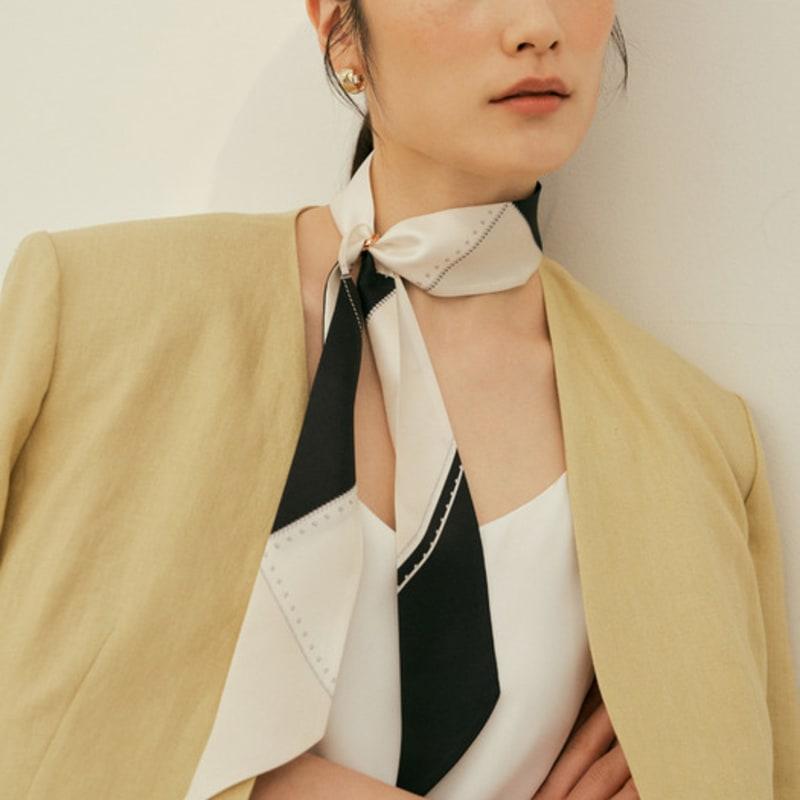 Saint Luxure Simple Two-Tone Twilly Prim SL22SSTPR