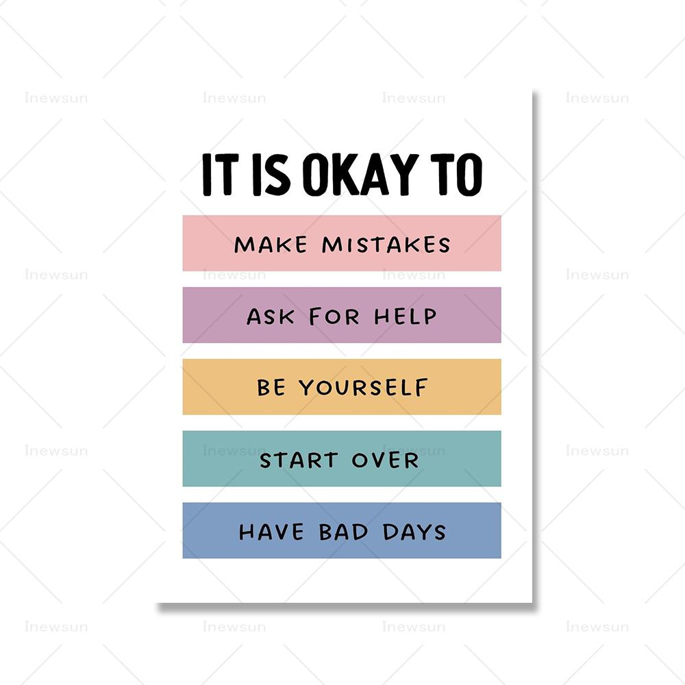 

Бохо дети классные таблички декор печать стены книги по искусству английский класс плакаты учитель рост мышления цитата холст картины фотографии 21x30cm No Framed