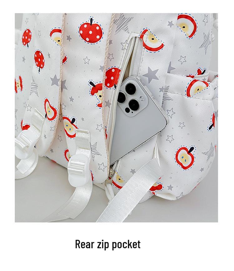 Lightweight Cute Print Backpack for Middle & High School Girls: Large Capacity