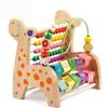 Multifunctional Wooden Abacus & Bead Maze for Baby's Hand-Eye Coordination and Early Education