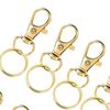 40PCS Metal Lobster Clasp 360 Degree Rotation Gold DIY Lobster Clasp for Handbags Wallets Jewelry Key Chains