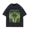 Game Silent Hill  Vintage Washed Tshirt Men Women Gothic Fashion T Shirts High Quality Cotton Oversized Tshirts Streetwear