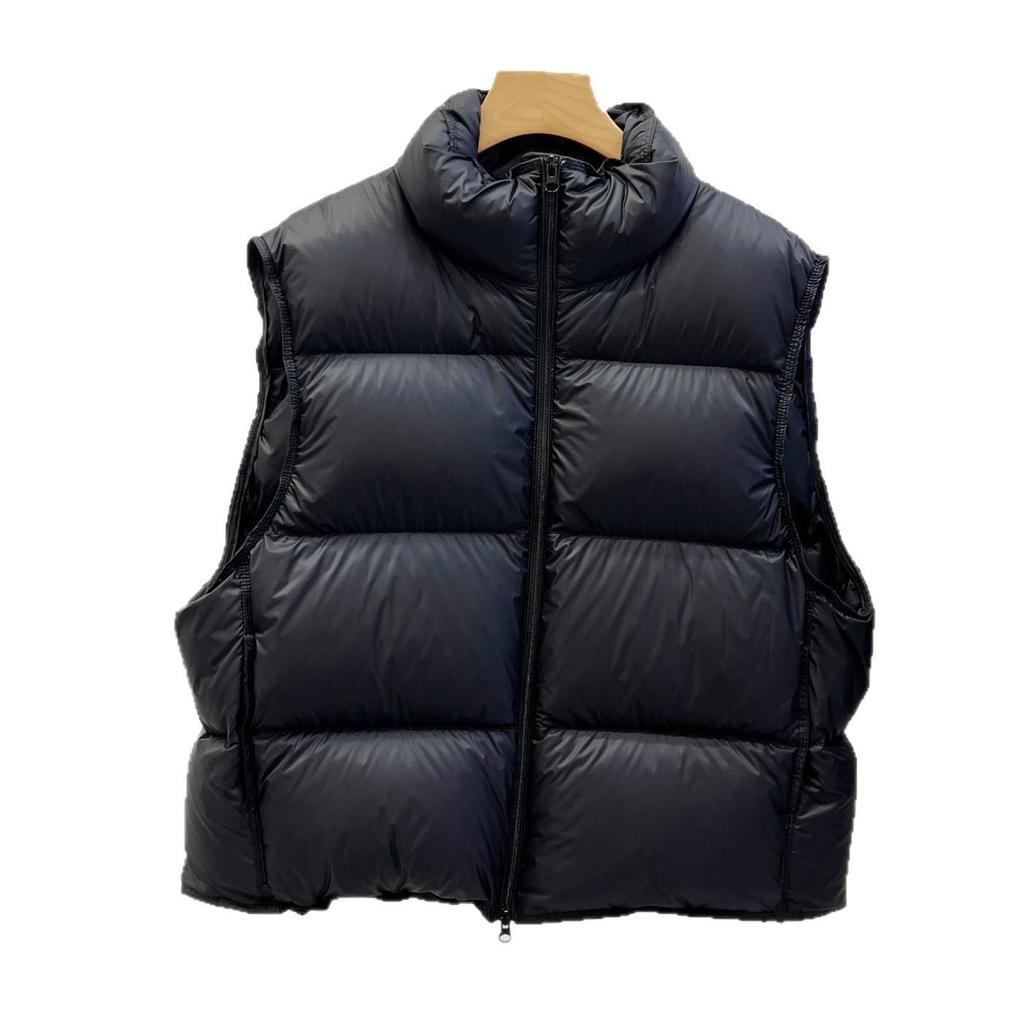 European & American Fashion Women's Sleeveless Stand Collar Duck Down Vest - Loose, Short, and Warm for Autumn & Winter