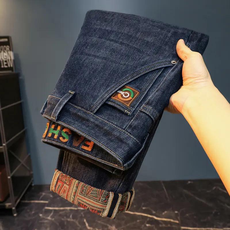 European Style Men s Slim Straight Jeans - Autumn 2025 Korean Trend 28 синий